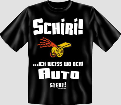 Schiri Auto (TShirt) lustige TShirts SprücheShirts FunShirts T
